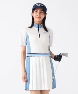 【+15%ポイントUP】PURPLE LABEL / 切替プリーツ ワンピース