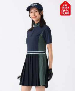 【+15%ポイントUP】PURPLE LABEL / 切替プリーツ ワンピース