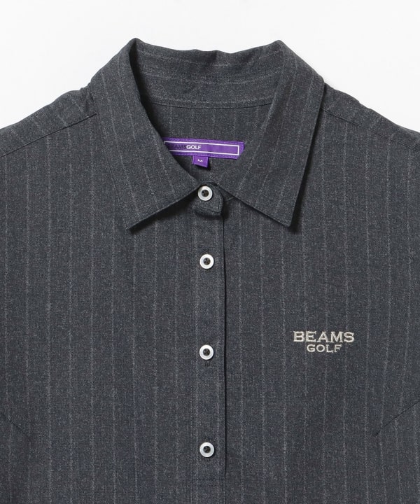 PURPLE LABEL/条纹衬衫连衣裙