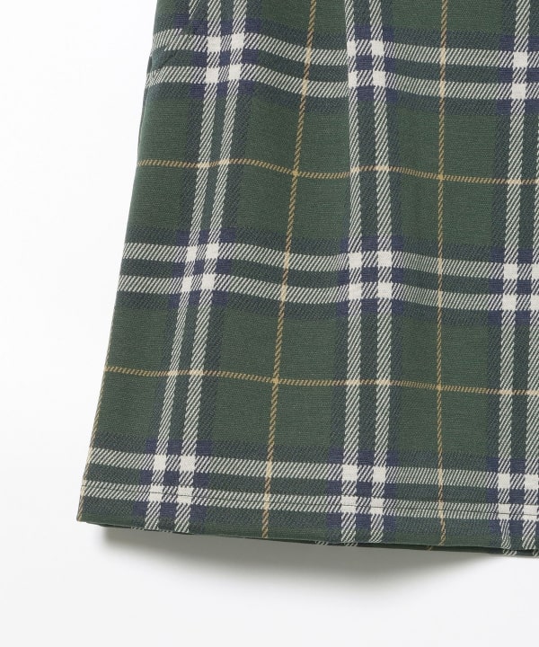 極美品】BEAMS GOLF 可愛いチェック柄スカート ネイビーグリーン