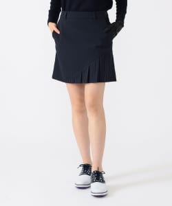 PURPLE LABEL / 切替ストライプ ストレッチ プリーツスカート