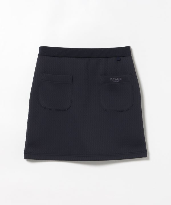 BEAMS GOLF ビームスゴルフ 長袖フード付きワンピース キルトスカート BEAMS GOLF ビームスゴルフ 長袖フード付きワンピース キルト