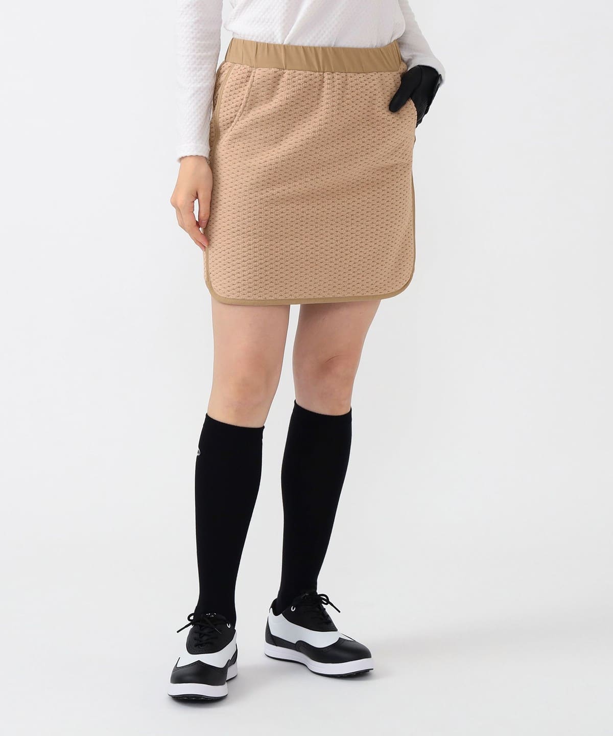 PURPLE LABEL / 切り替え ワッフルフリース スカート スカート WOMEN BEIGE M PURPLE LABEL / 切り替え ワッフルフリース スカート スカート WOMEN BEIGE M