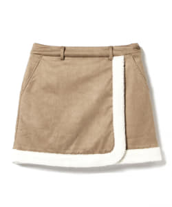 ▲BEAMS GOLF PURPLE LABEL / スエード ラップ スカート