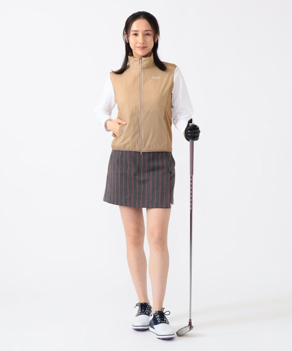 新品 BEAMS GOLF 裏地付き プリーツ キュロット ベージュ BEAMS GOLF（ビームス ゴルフ）ORANGE LABEL / プリーツ ラップ