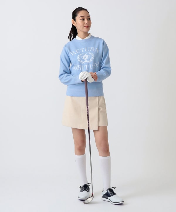 PURPLE LABEL / ヘリンボーン ラップキュロット Model：H172 B75 W58 H84　Size：M