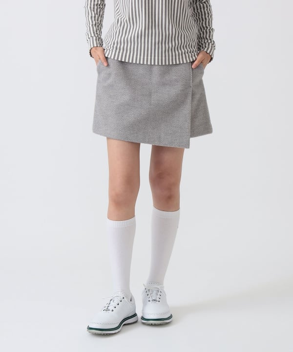 PURPLE LABEL / ヘリンボーン ラップキュロット Model：H172 B75 W58 H84　Size：M