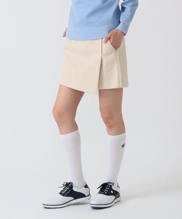 PURPLE LABEL / ヘリンボーン ラップキュロット Model：H172 B75 W58 H84　Size：M