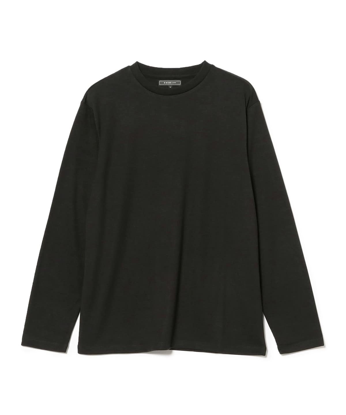 ソリッド クルーネック カットソー Tシャツ・カットソー MEN BLACK S ソリッド クルーネック カットソー Tシャツ・カットソー MEN BLACK S
