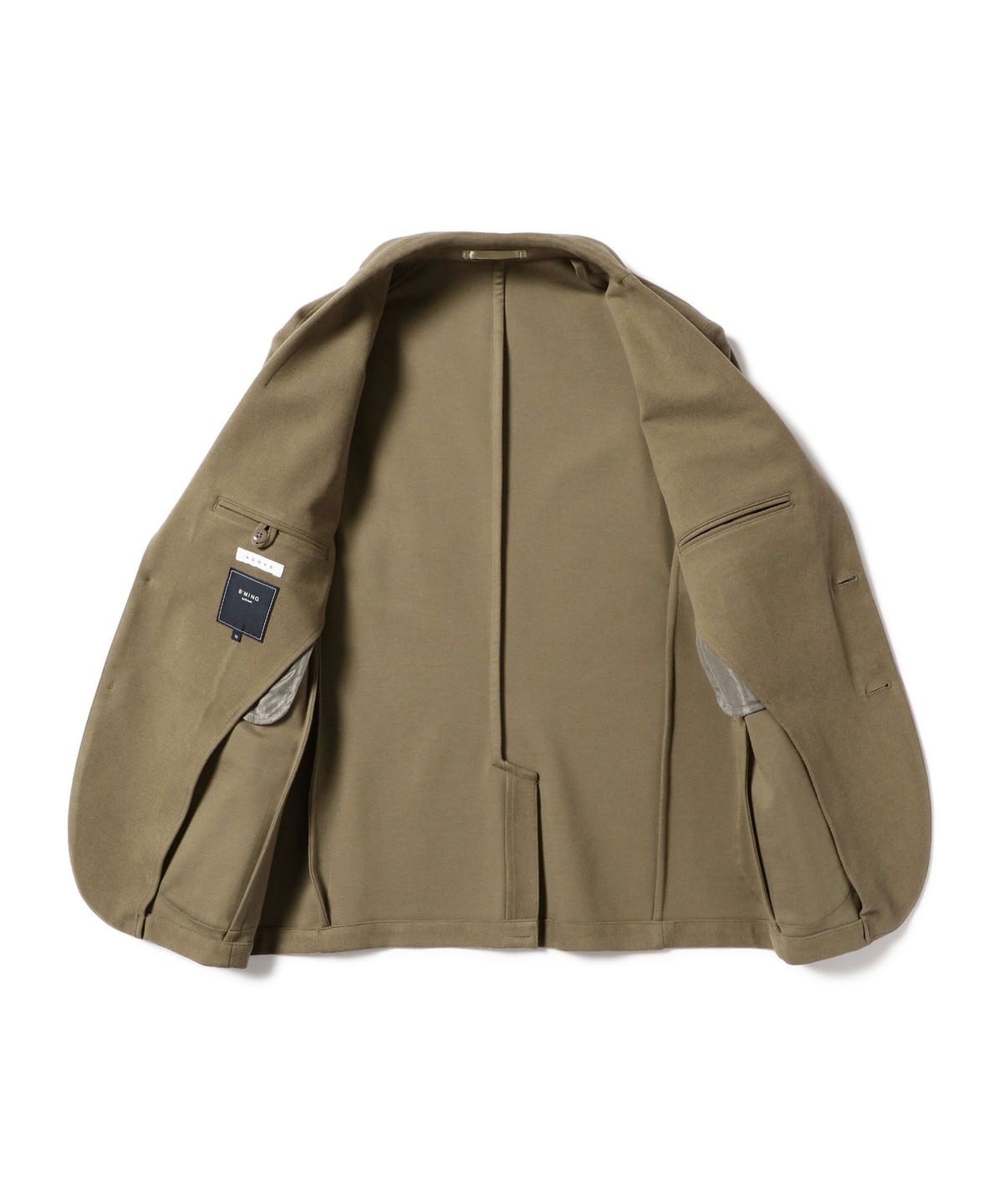 【KHAKI】B:MING by BEAMS / NOMAD エコヴェロ TM ハイストレッチジャージ  1プリーツ スラックス (セットアップ対応)