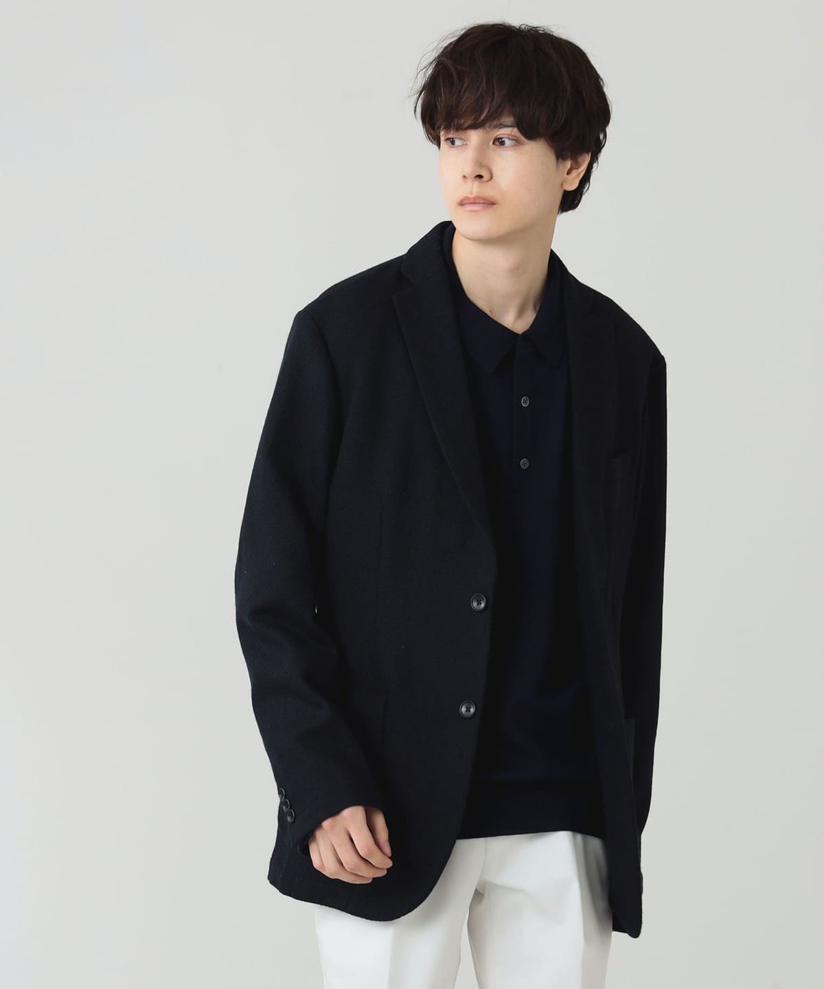 NOMAD RE:NEWOOL(R) ウールカシミヤ ドビー 2ボタン ジャケット 24AW ジャケット MEN NAVY M NOMAD RE:NEWOOL(R) ウールカシミヤ ドビー 2ボタン ジャケット 24AW ジャケット MEN NAVY M