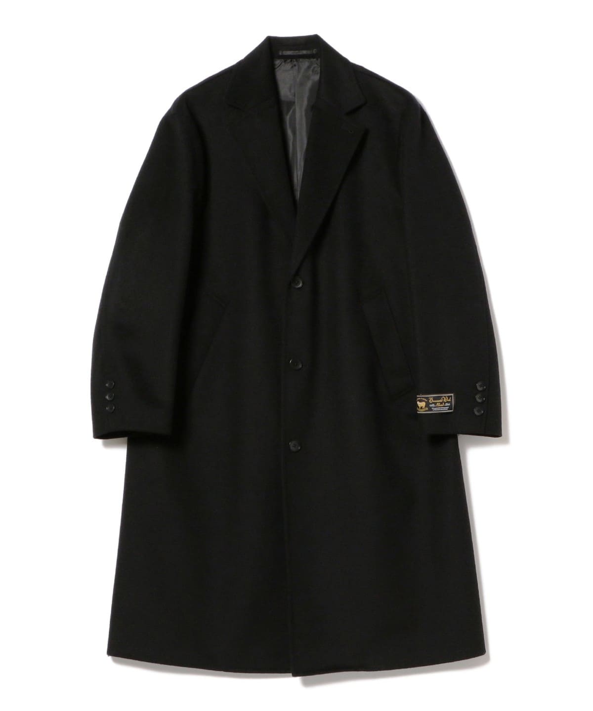 【ナノユニバース】コート　ステンカラーコート　シンプル　ウール生地　大きめ　XL