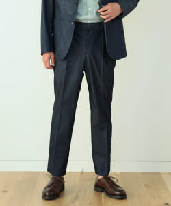 ▲B:MING by BEAMS / NOMAD COOLMOTION(R) デニム調 1プリーツ スラックス (セットアップ対応)