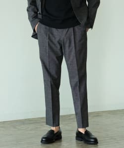 ▲B:MING by BEAMS / NOMAD COOL DOTS（R）ソリッド 1プリーツ スラックス