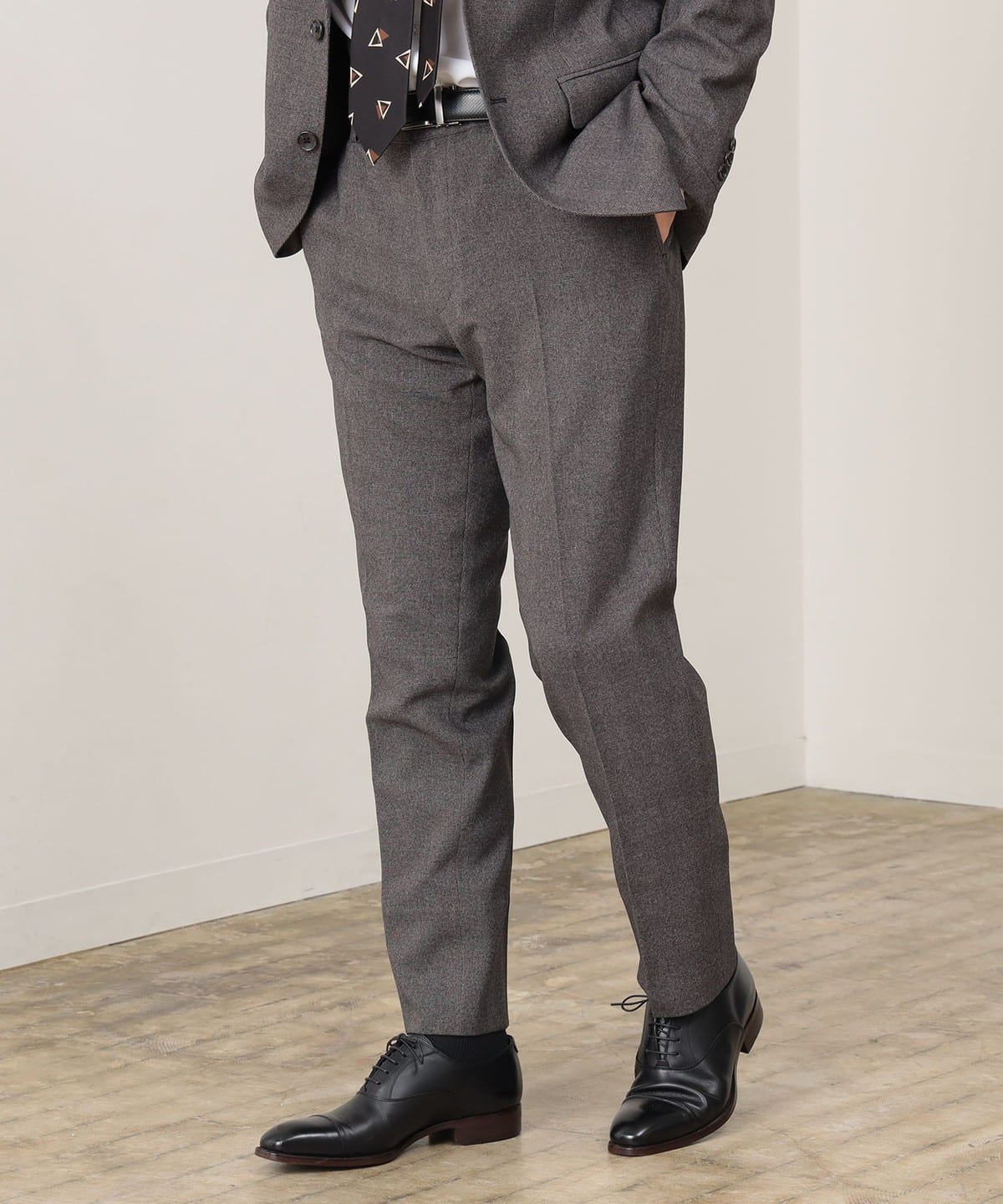 NOMAD BIZ TRABEST(R) グレンチェック ノープリーツ スラックス パンツ MEN BROWN M NOMAD BIZ TRABEST(R) グレンチェック ノープリーツ スラックス パンツ MEN BROWN M