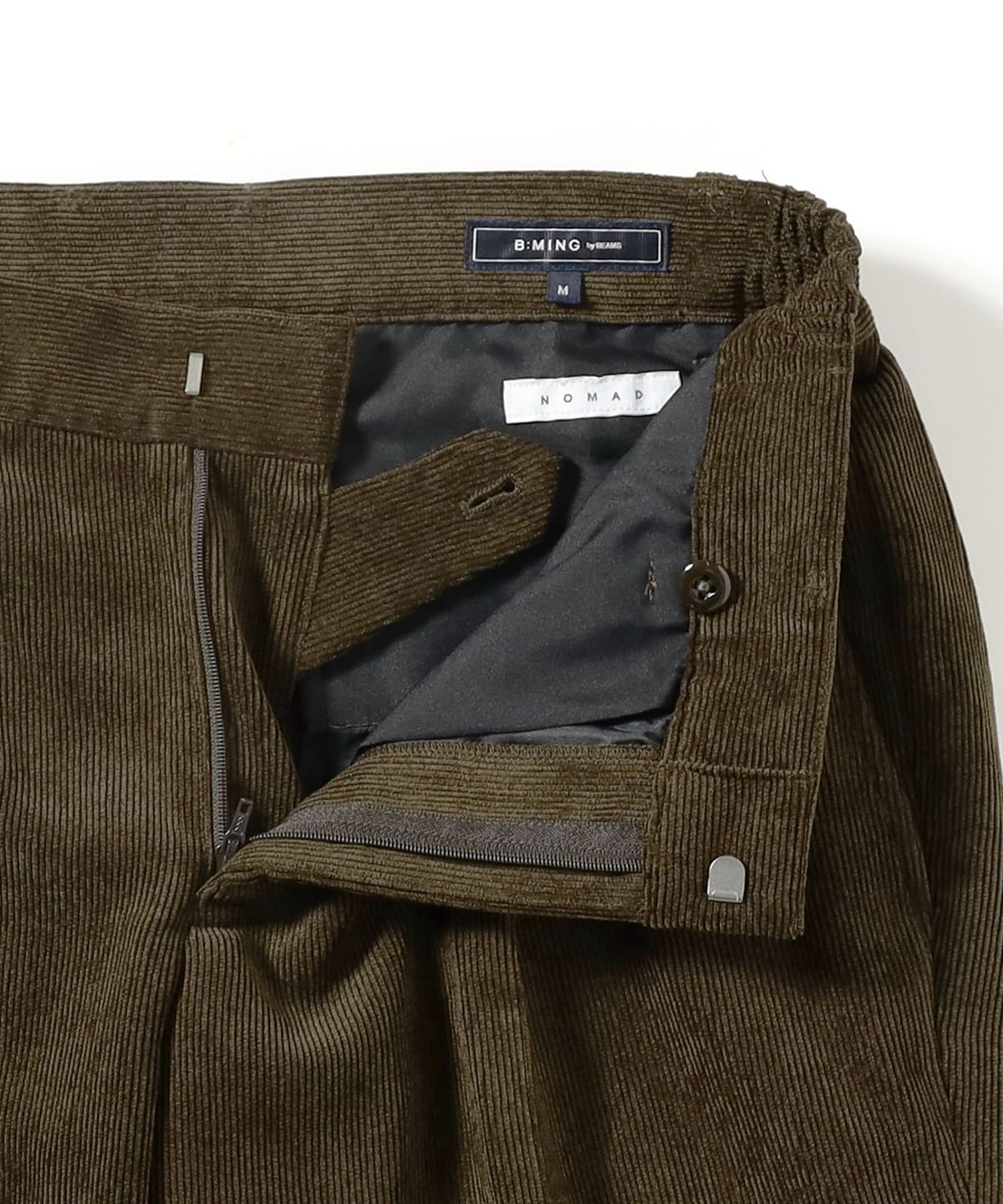 【OLIVE】NOMAD コーデュロイ 1プリーツ スラックス (セットアップ対応) B:MING by BEAMS（ビーミング by ビームス）NOMAD コーデュロイ 1