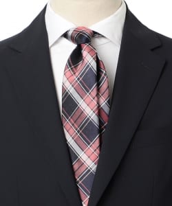 ▲ B:MING by BEAMS / シルク チェック ネクタイ