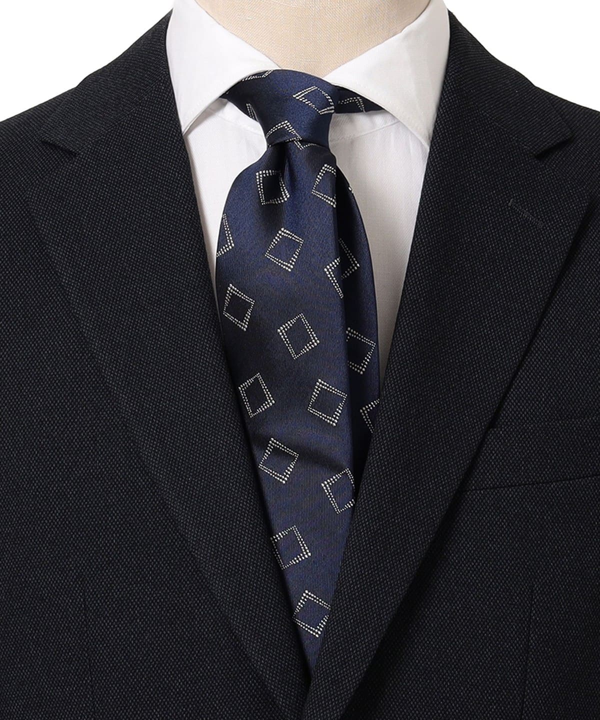 シルク 小紋柄 ネクタイ① 23AW スーツ・ネクタイ MEN NAVY ONE SIZE シルク 小紋柄 ネクタイ① 23AW スーツ・ネクタイ MEN NAVY ONE SIZE