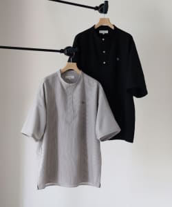 ▲B:MING by BEAMS / サッカー プルオーバー バンドカラー シャツ