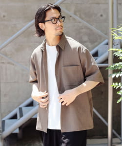 B:MING by BEAMS / 男裝 多臂花式織 標準領 短袖 襯衫