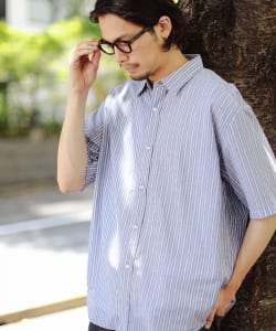 B:MING by BEAMS / 男裝 直條紋 短袖 襯衫