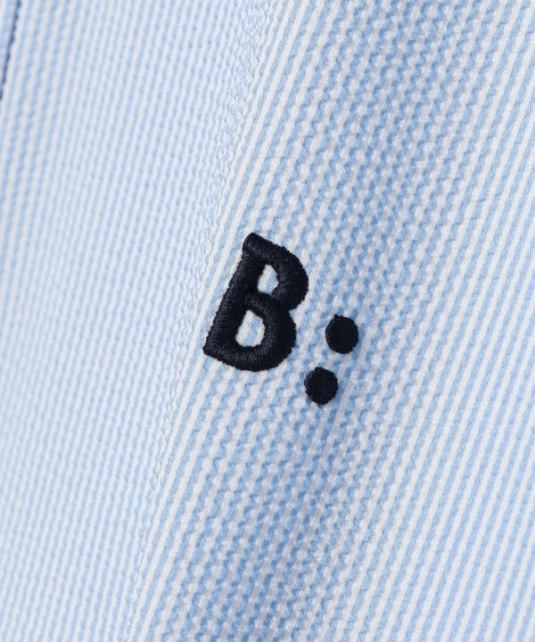 ラミーバンドカラーシャツ　サックスブルー　36 アンドミー andme イージーケア バンドカラー シャツブ ラウス