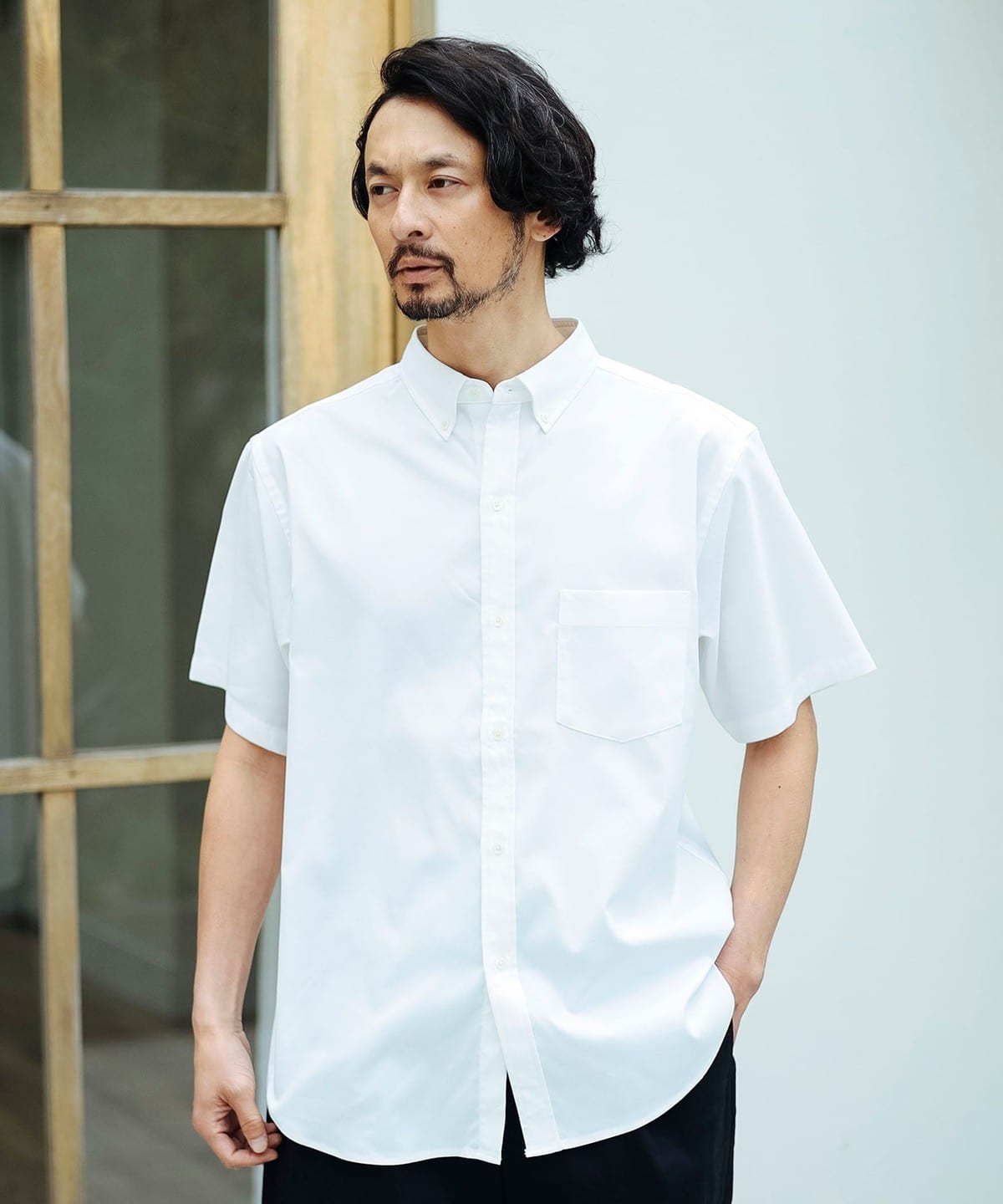 吸水速乾 オックス ボタンダウン ショートスリーブ シャツ 25SS シャツ・ブラウス MEN OFF WHT XL 吸水速乾 オックス ボタンダウン ショートスリーブ シャツ 25SS シャツ・ブラウス MEN OFF WHT XL