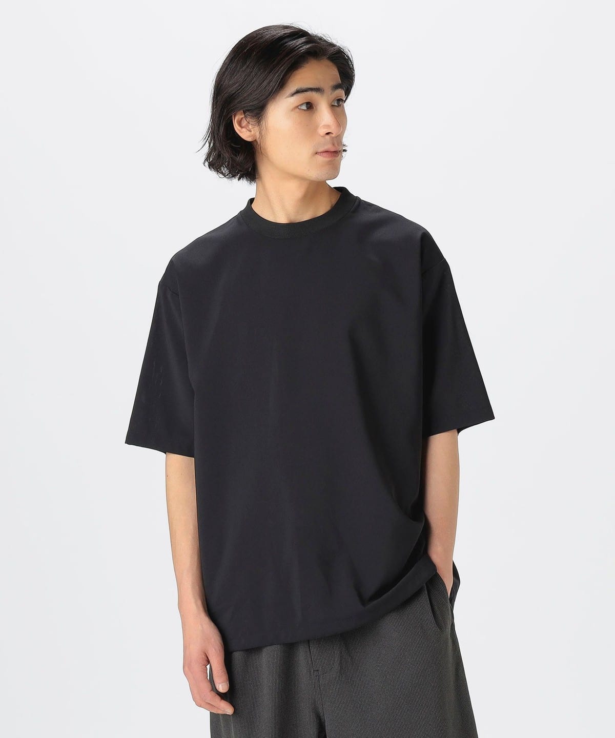 COOLMAX(R) 吸水速乾 クルーネック Tシャツ Tシャツ・カットソー MEN BLACK XL COOLMAX(R) 吸水速乾 クルーネック Tシャツ Tシャツ・カットソー MEN BLACK XL