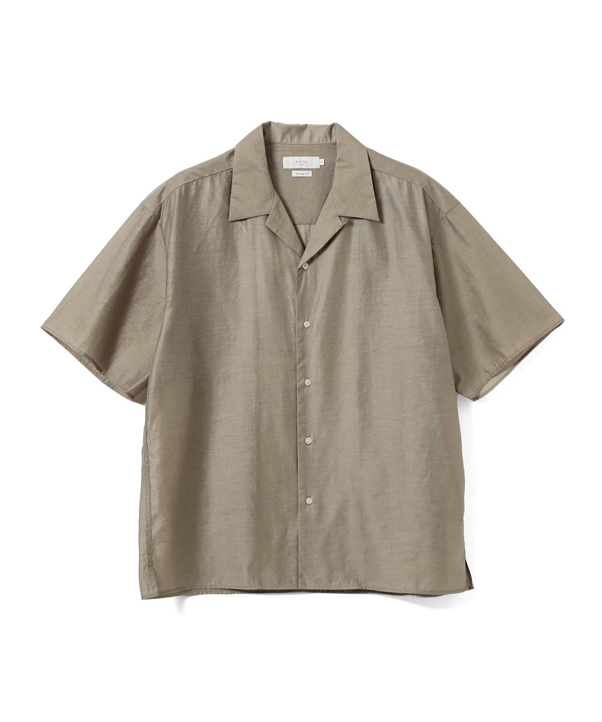ウーブンオープンカラー ハーフスリーブ シャツ シャツ・ブラウス MEN BEIGE S ウーブンオープンカラー ハーフスリーブ シャツ シャツ・ブラウス MEN BEIGE S