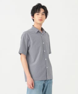 吸水速乾 ストレッチ ミニ ギンガムチェック ショートスリーブ シャツ