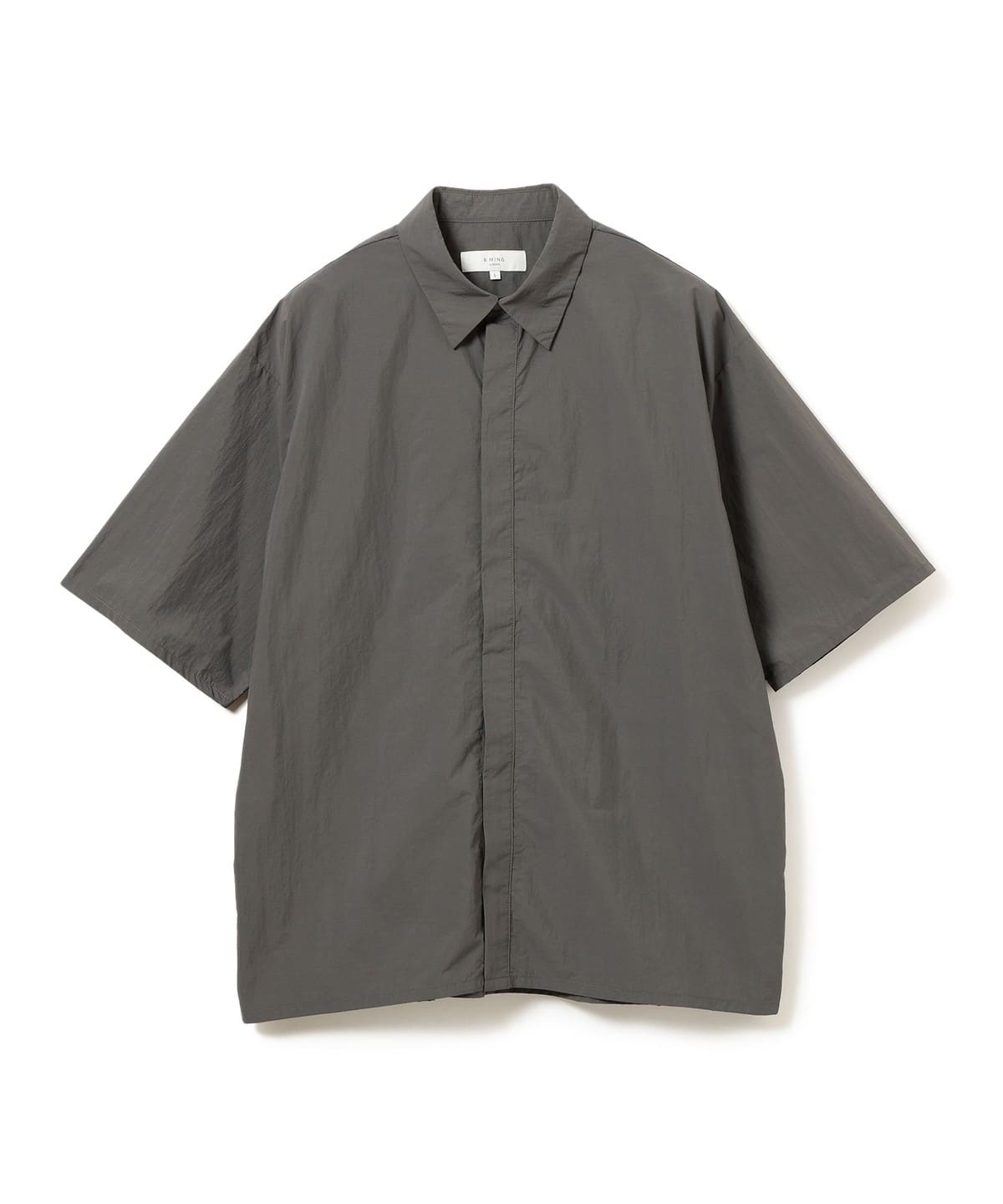撥水 ナイロン ハーフスリーブ シャツ シャツ・ブラウス MEN GREY S 撥水 ナイロン ハーフスリーブ シャツ シャツ・ブラウス MEN GREY S