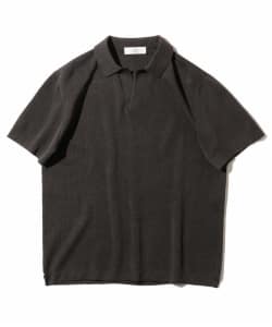 ▲B:MING by BEAMS / 和紙 リブニット スキッパー ポロシャツ