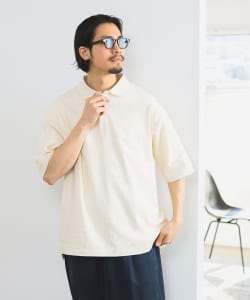 B:MING by BEAMS / 男裝 亞麻縲縈 寬版 短袖 POLO衫