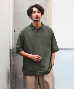 B:MING by BEAMS / 男裝 亞麻縲縈 寬版 短袖 POLO衫