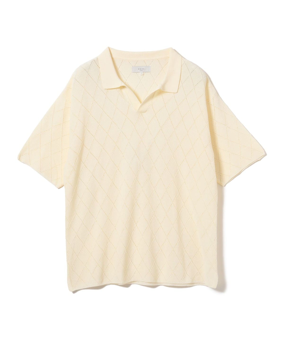 12ゲージ アーガイル スキッパー ポロシャツ シャツ・ブラウス MEN IVORY S 12ゲージ アーガイル スキッパー ポロシャツ シャツ・ブラウス MEN IVORY S