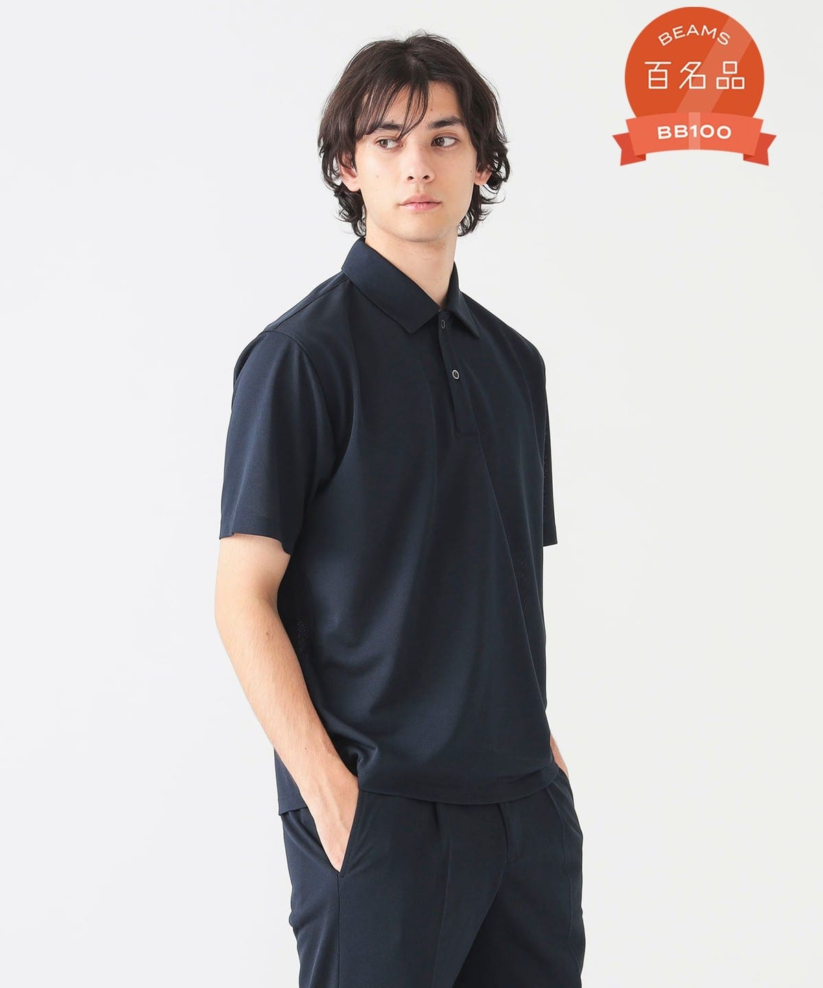 通気 吸水速乾 Breeze Cool(R) メッシュ ポロシャツ (セットアップ対応) シャツ・ブラウス MEN NAVY M 通気 吸水速乾 Breeze Cool(R) メッシュ ポロシャツ (セットアップ対応) シャツ・ブラウス MEN NAVY M