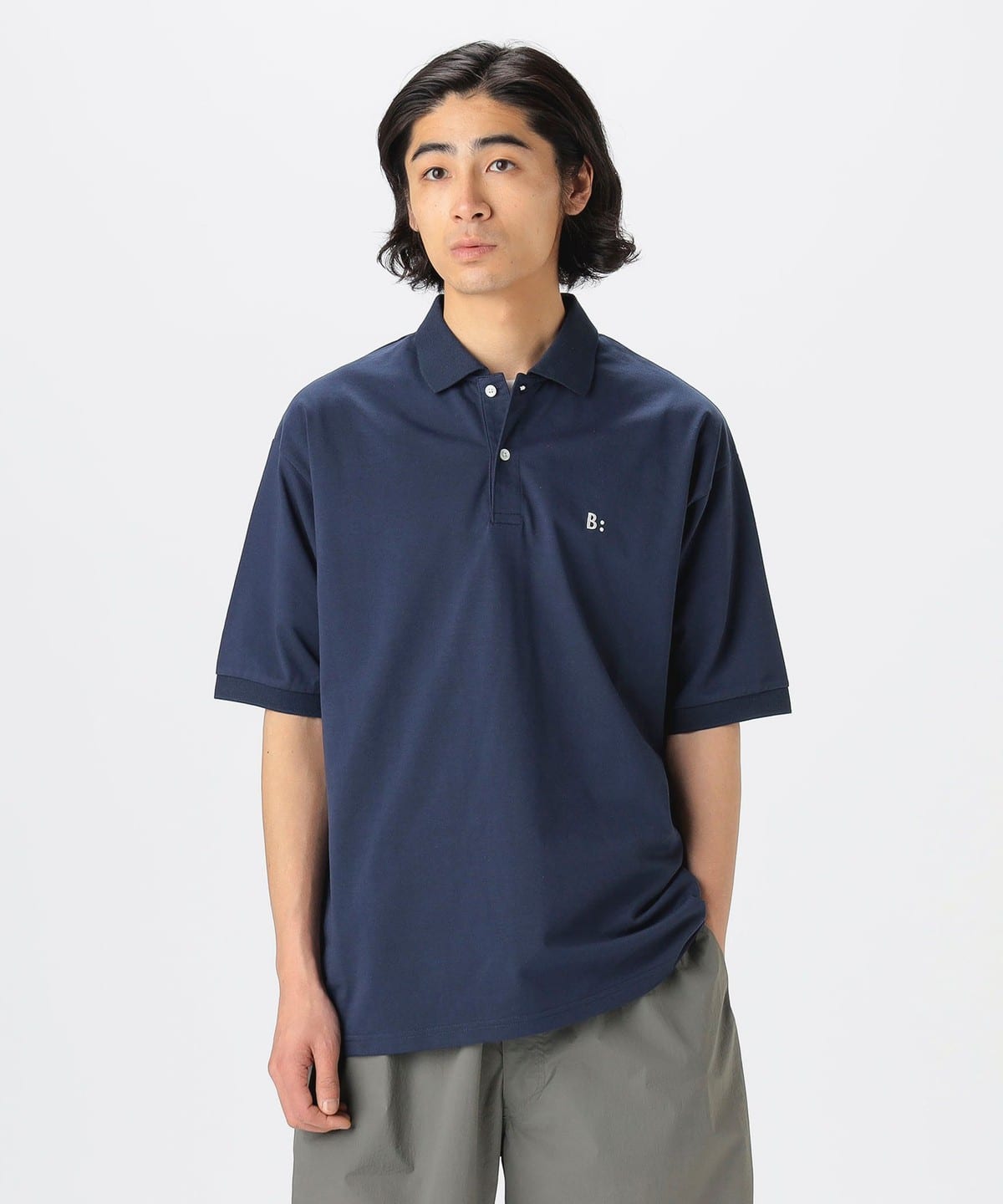 吸水速乾 ワンポイント ポロシャツ シャツ・ブラウス MEN NAVY S 吸水速乾 ワンポイント ポロシャツ シャツ・ブラウス MEN NAVY S