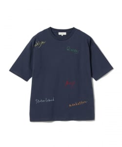 B:MING by BEAMS / ニューヨーク ロゴ 刺繍 Tシャツ(ドロップフィット)