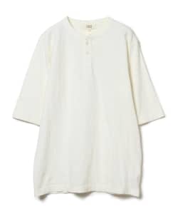 ▲B:MING by BEAMS / スラブ クルー ヘンリーネック Tシャツ