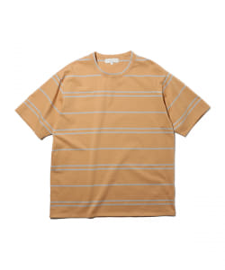 B:MING by BEAMS / ボーダー シルケット ビッグ クルーネック Tシャツ