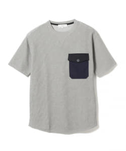 ▲B:MING by BEAMS / 布帛 ポケット サーマル クルーネック Tシャツ