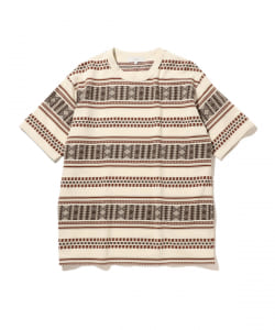 ▲B:MING by BEAMS / ジャカードボーダー クルーネック Tシャツ (レギュラーフィット)