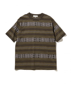 ▲B:MING by BEAMS / ジャカードボーダー クルーネック Tシャツ (レギュラーフィット)