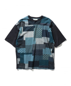 ▲B:MING by BEAMS / バティック柄 クルーネックTシャツ(ドロップフィット)