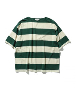 ▲B:MING by BEAMS / ボーダー ドロップショルダー ボートネックTシャツ