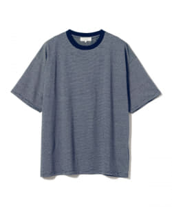 ▲ ミジンボーダー クルーネックTシャツ(ビックフィット)