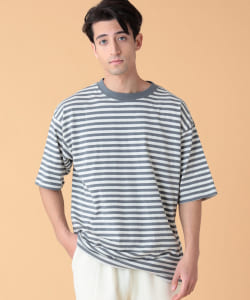 ▲ B:MING by BEAMS / SIMPLE YET リサイクルコットン ボーダー Tシャツ