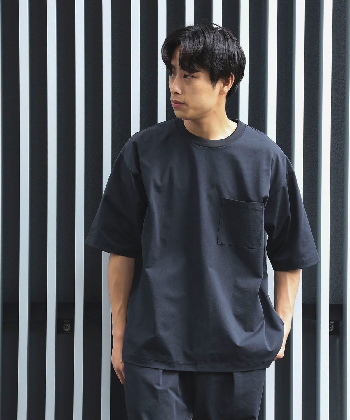 B:MING by BEAMS / ストレッチ メッシュ ポケット Tシャツ