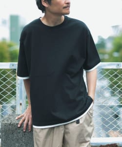 B:MING by BEAMS / 男裝 假兩件 圓領 短袖 T恤