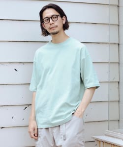 ヘビーウエイト 配色ステッチ クルーネック Tシャツ